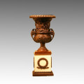 Vase Statue Trophée / Coupe Bronze Jardiniere Sculpture TPE-942